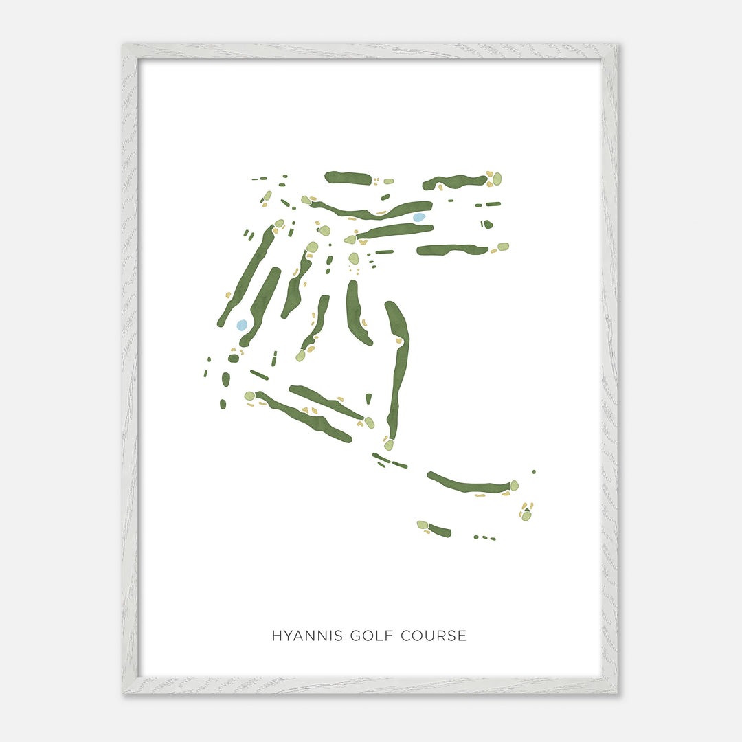 Print of Hyannis Golf Course Modern Map