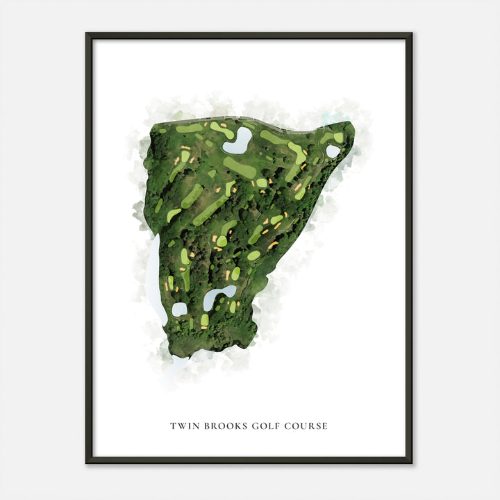 Print of Twin Brooks Golf Course Classic Map
