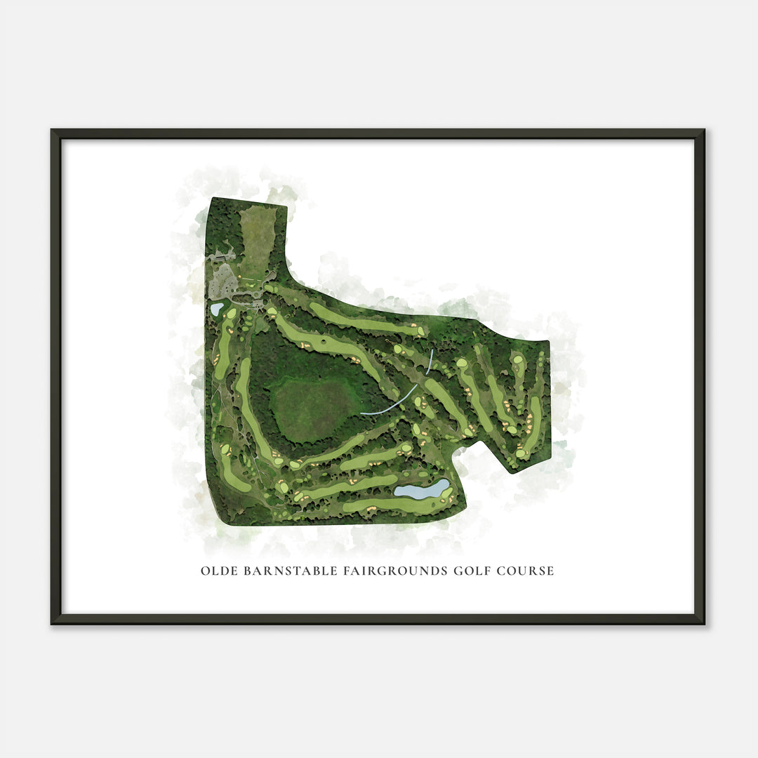 Print of Olde Barnstable Fairgrounds Golf Course Classic Map