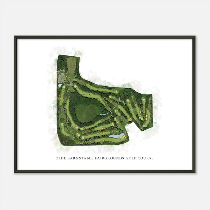 Print of Olde Barnstable Fairgrounds Golf Course Classic Map