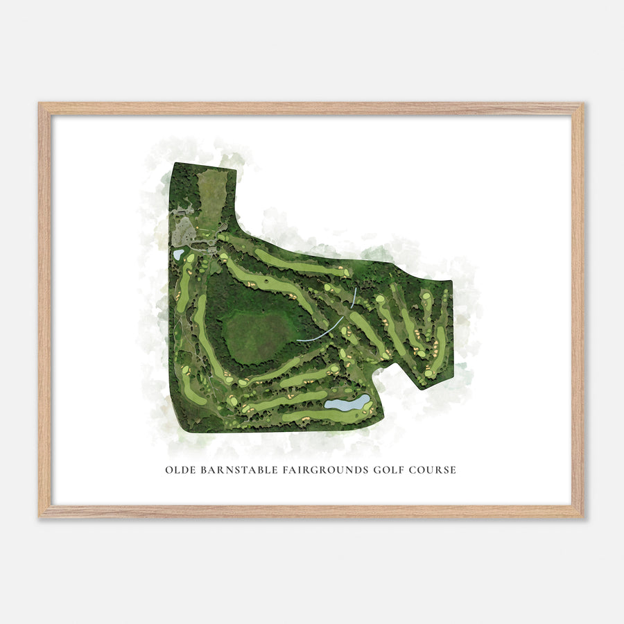 Print of Olde Barnstable Fairgrounds Golf Course Classic Map