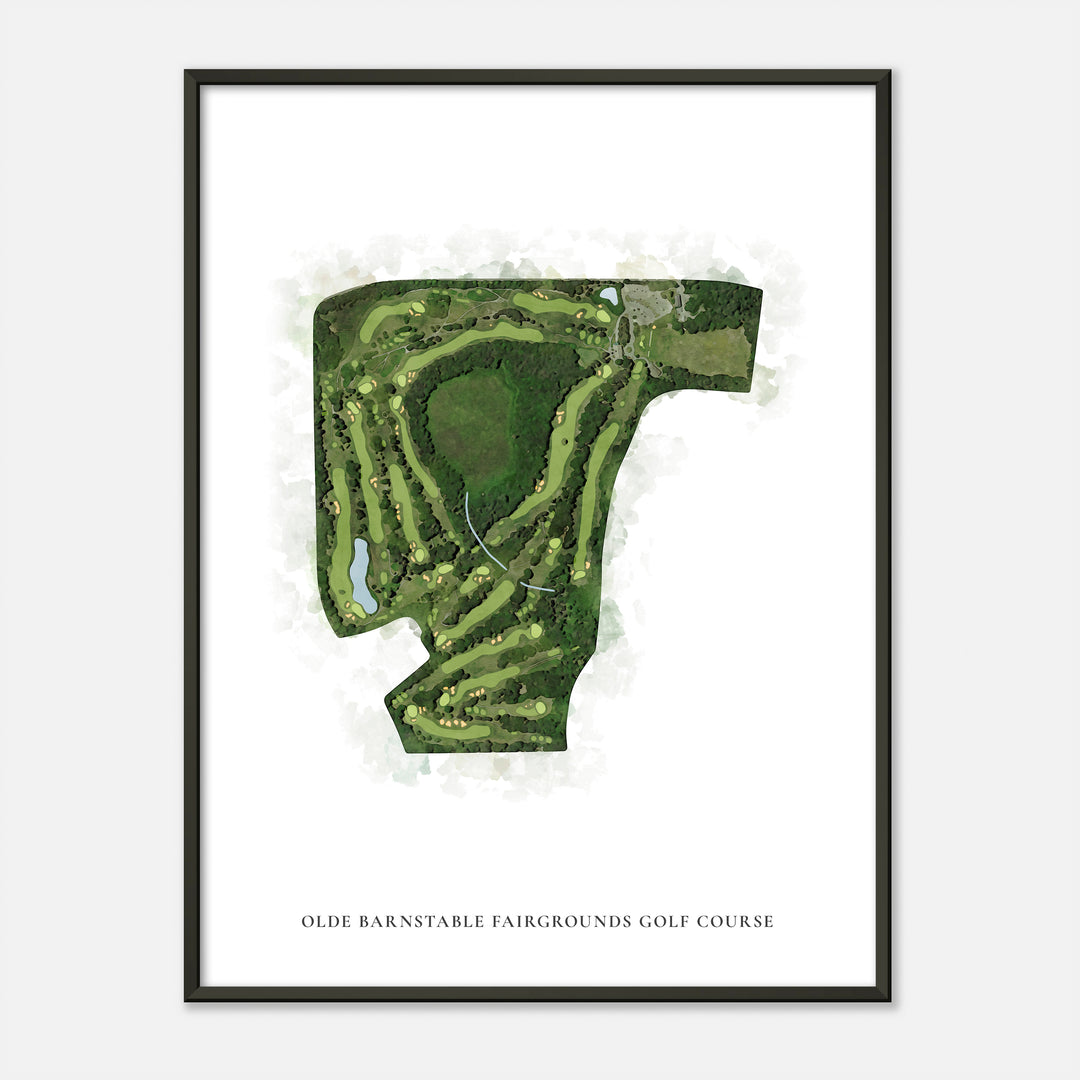 Print of Olde Barnstable Fairgrounds Golf Course Classic Map