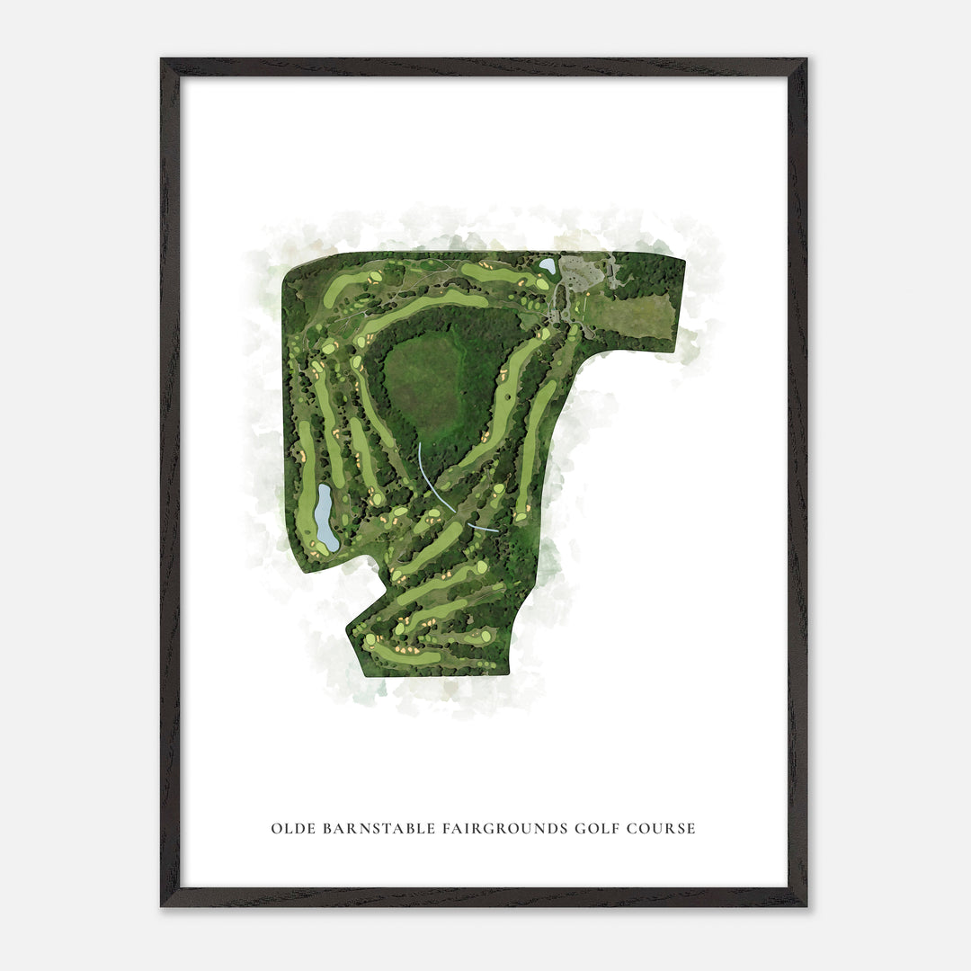 Print of Olde Barnstable Fairgrounds Golf Course Classic Map