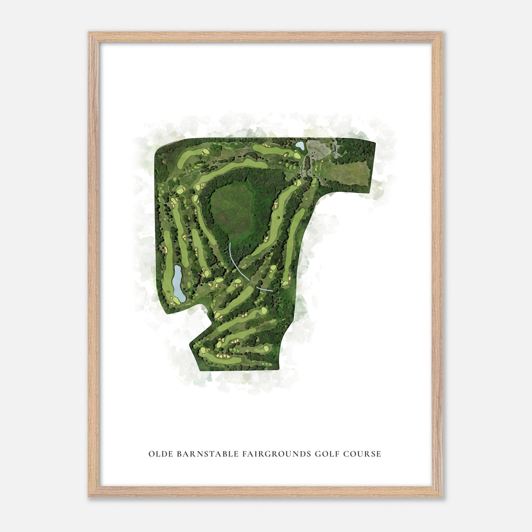 Print of Olde Barnstable Fairgrounds Golf Course Classic Map