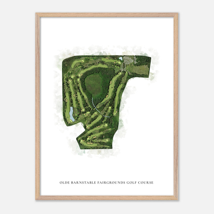Print of Olde Barnstable Fairgrounds Golf Course Classic Map