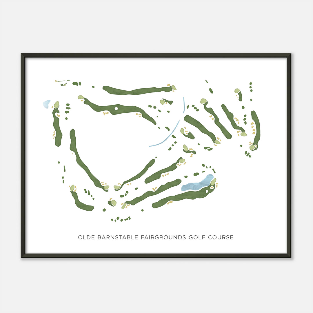 Print of Olde Barnstable Fairgrounds Golf Course Modern Map