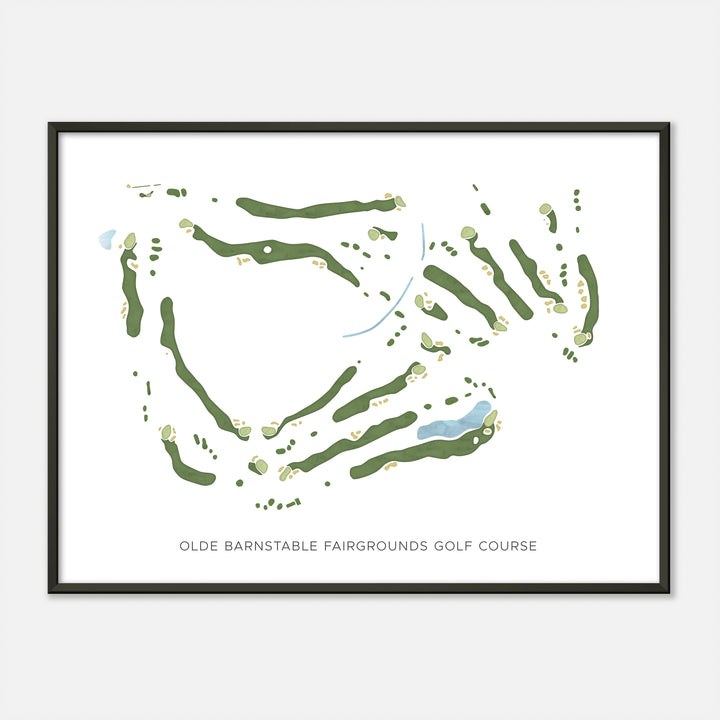 Print of Olde Barnstable Fairgrounds Golf Course Modern Map