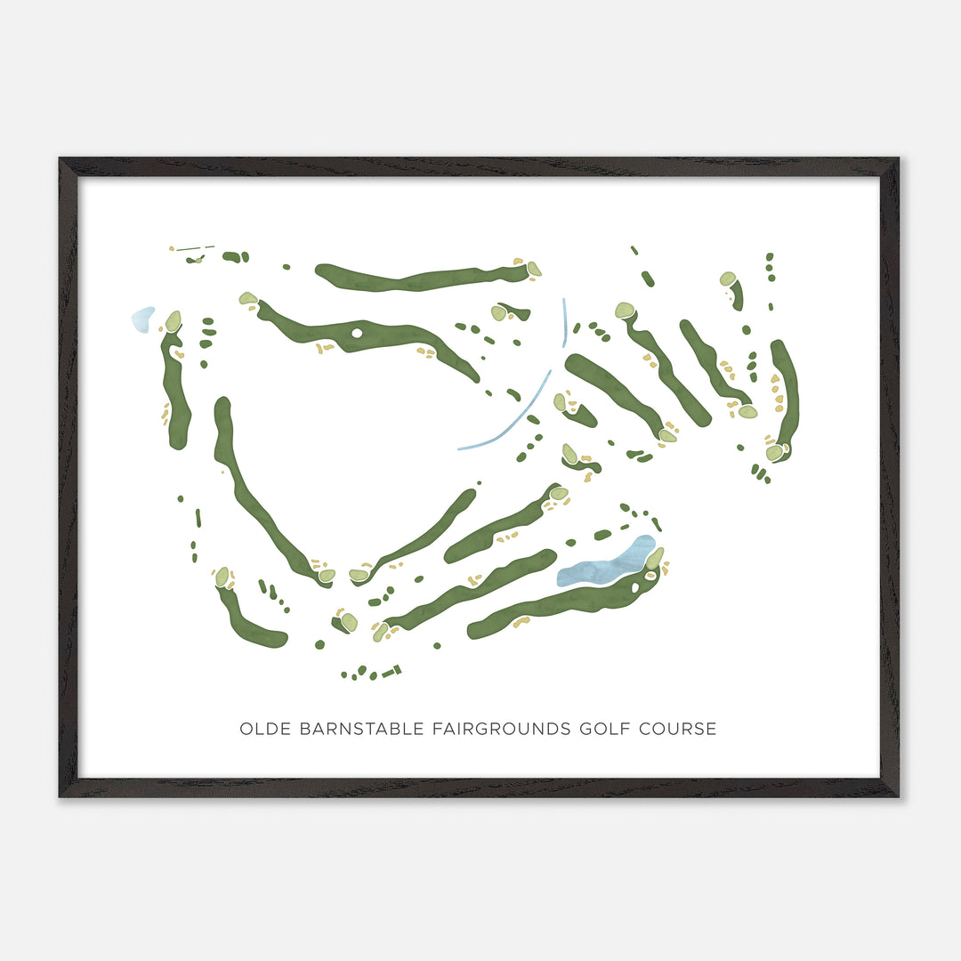 Print of Olde Barnstable Fairgrounds Golf Course Modern Map