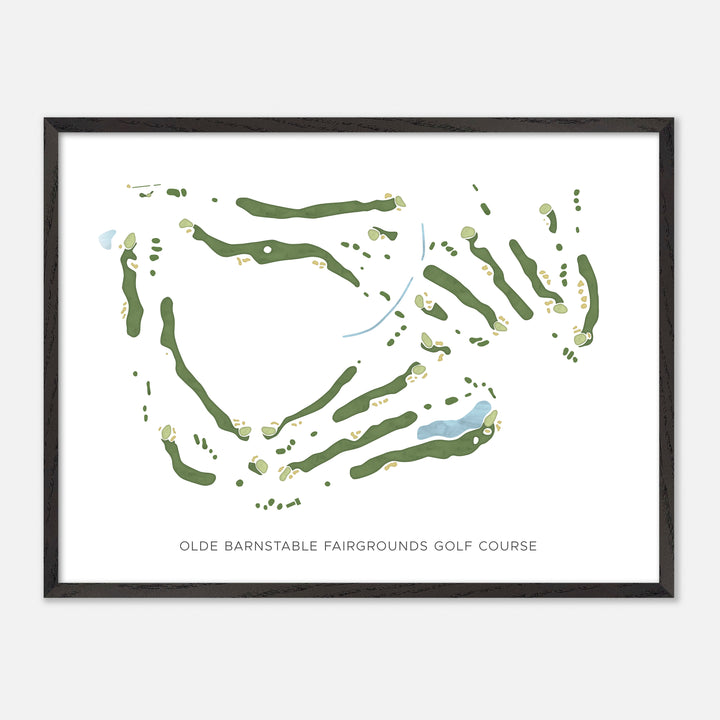 Print of Olde Barnstable Fairgrounds Golf Course Modern Map