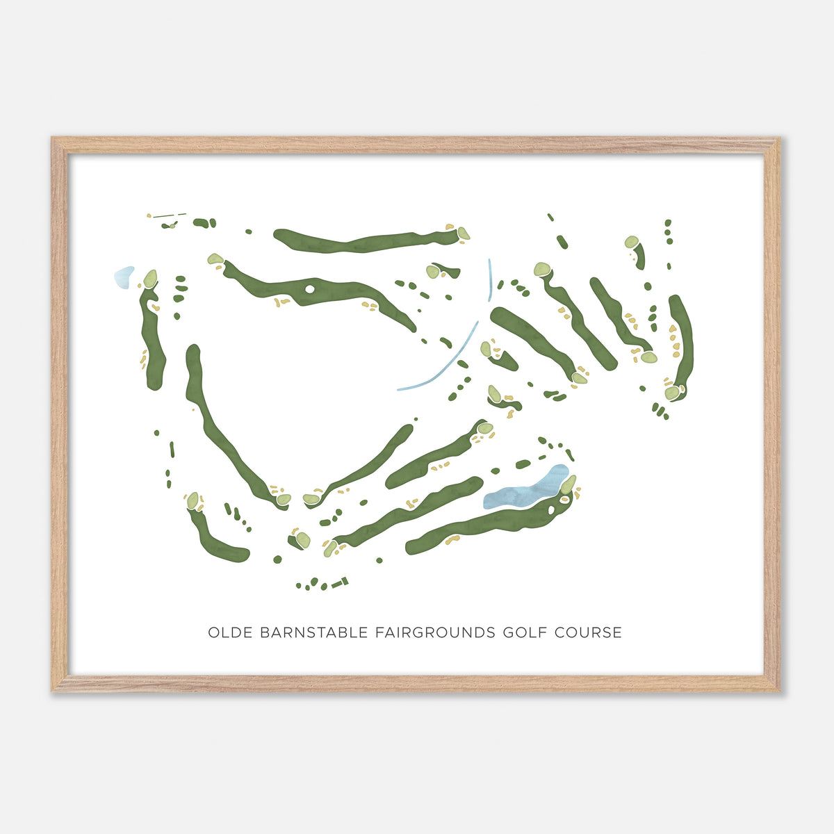Print of Olde Barnstable Fairgrounds Golf Course Modern Map