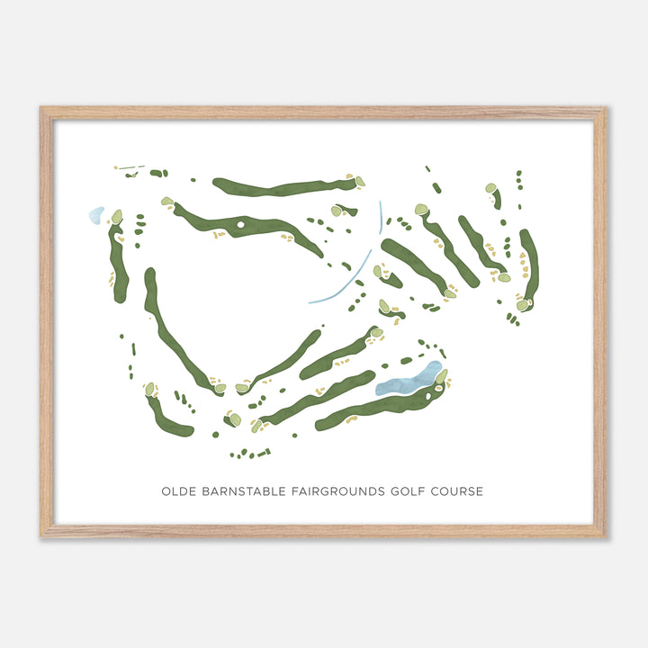Print of Olde Barnstable Fairgrounds Golf Course Modern Map
