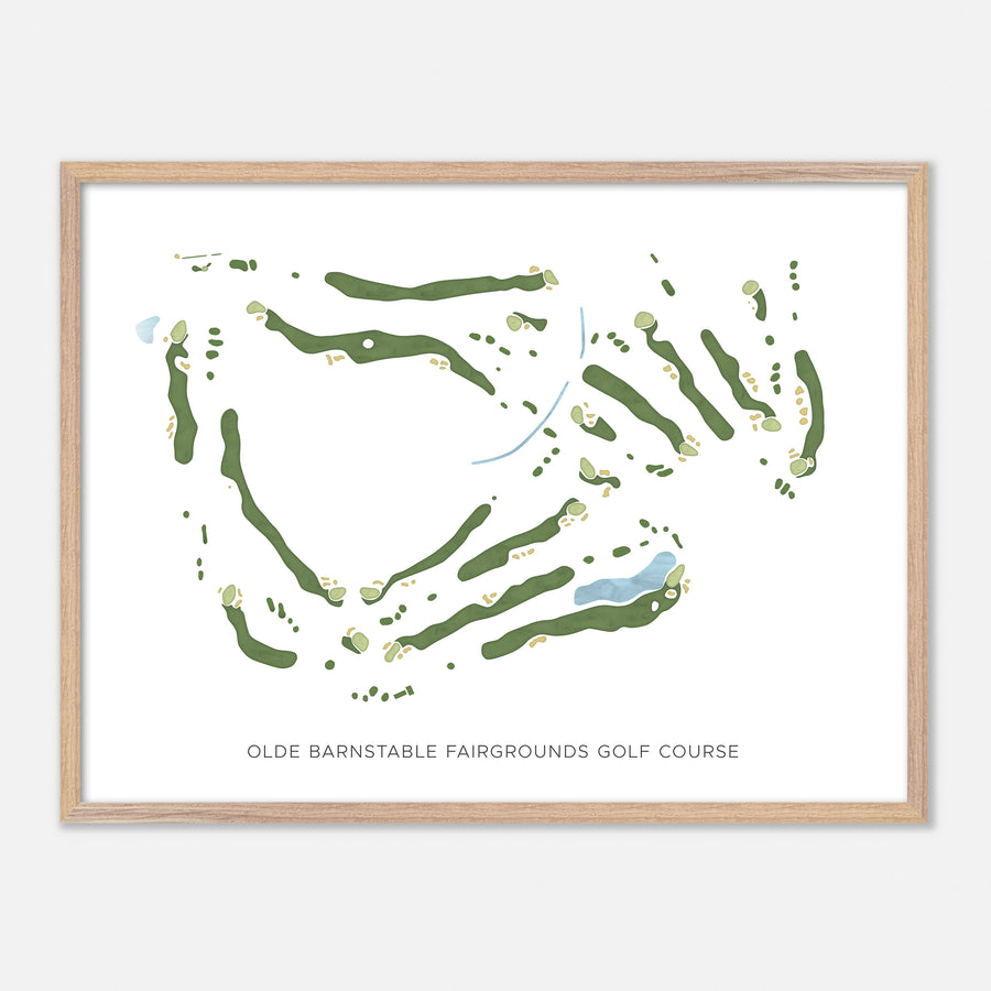 Print of Olde Barnstable Fairgrounds Golf Course Modern Map