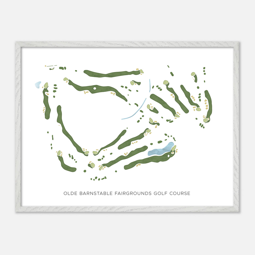 Print of Olde Barnstable Fairgrounds Golf Course Modern Map