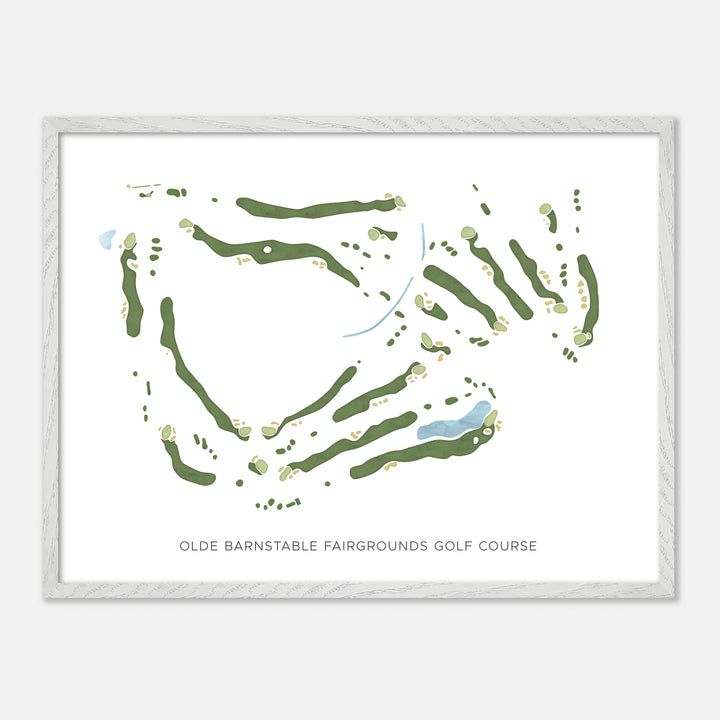Print of Olde Barnstable Fairgrounds Golf Course Modern Map