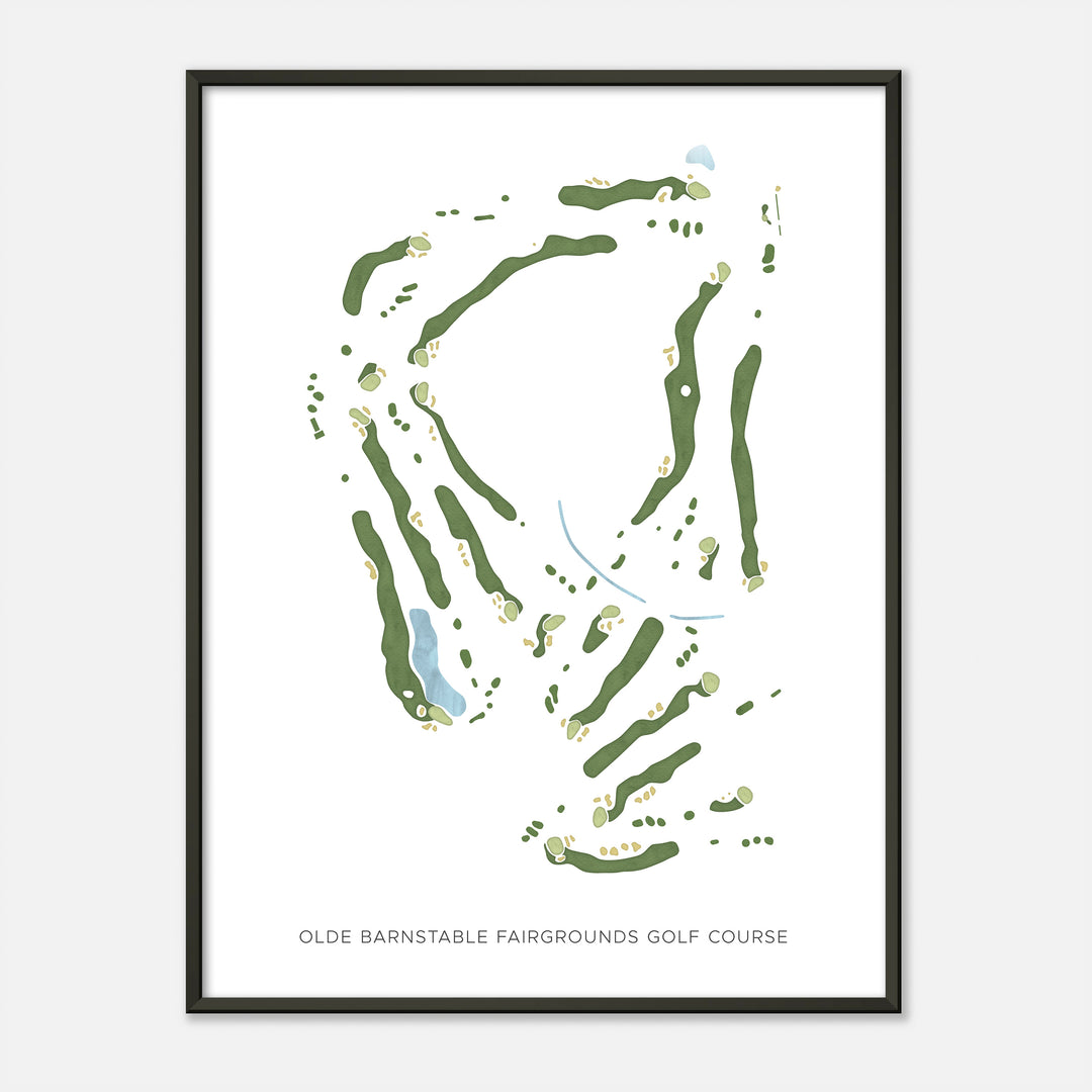 Print of Olde Barnstable Fairgrounds Golf Course Modern Map