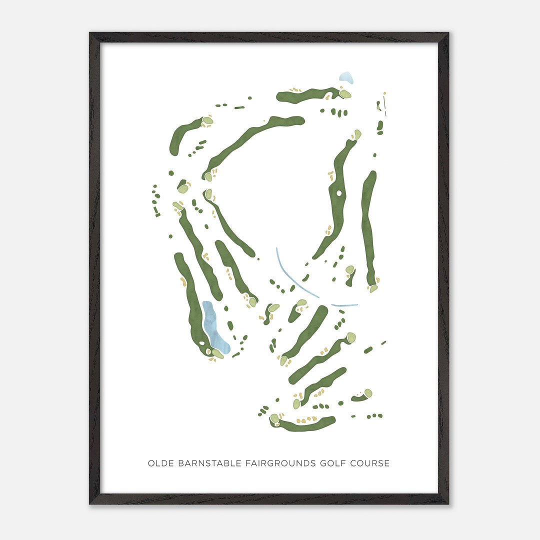 Print of Olde Barnstable Fairgrounds Golf Course Modern Map