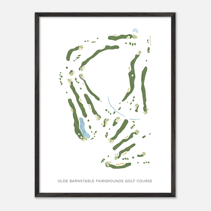 Print of Olde Barnstable Fairgrounds Golf Course Modern Map