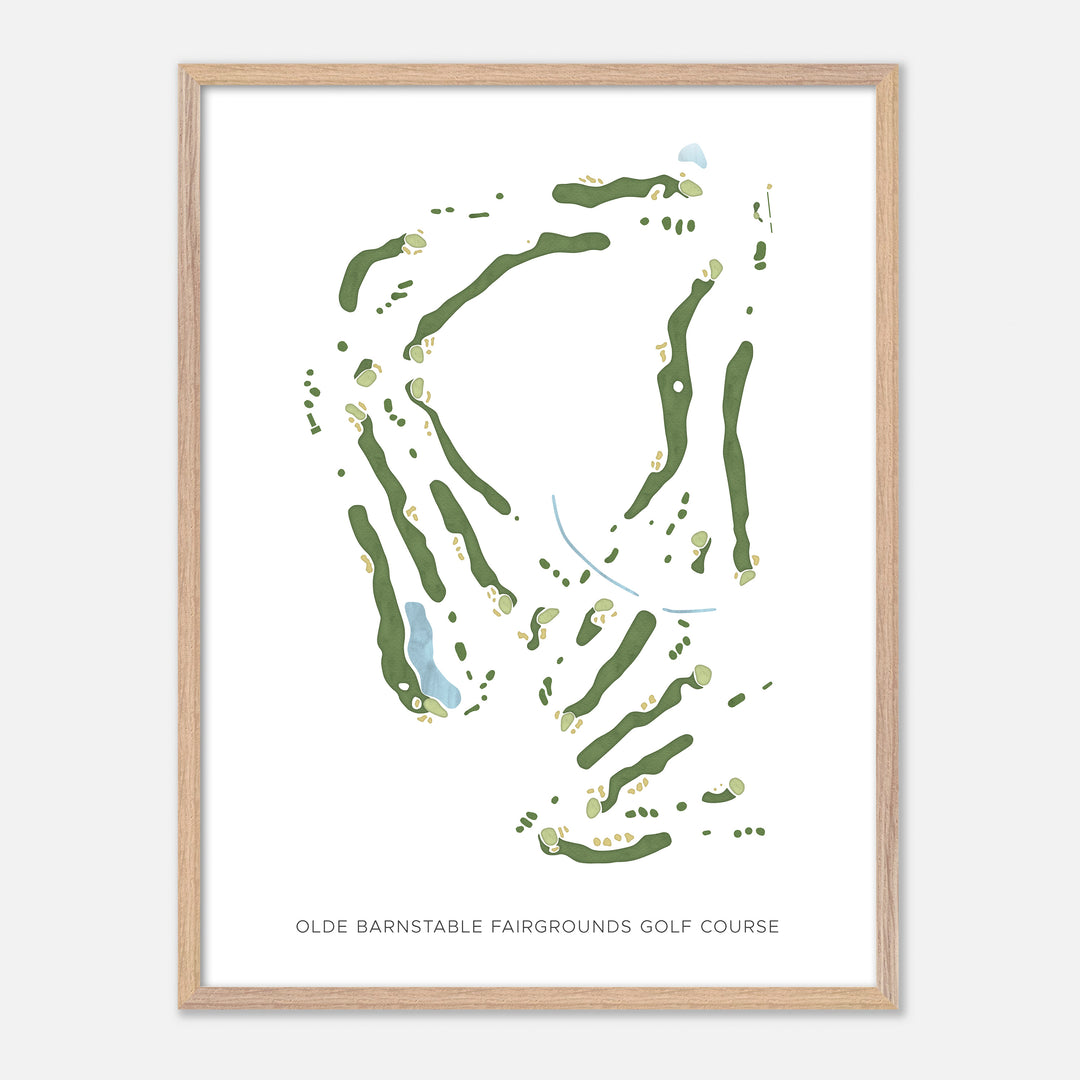 Print of Olde Barnstable Fairgrounds Golf Course Modern Map