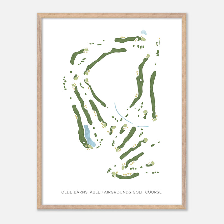 Print of Olde Barnstable Fairgrounds Golf Course Modern Map