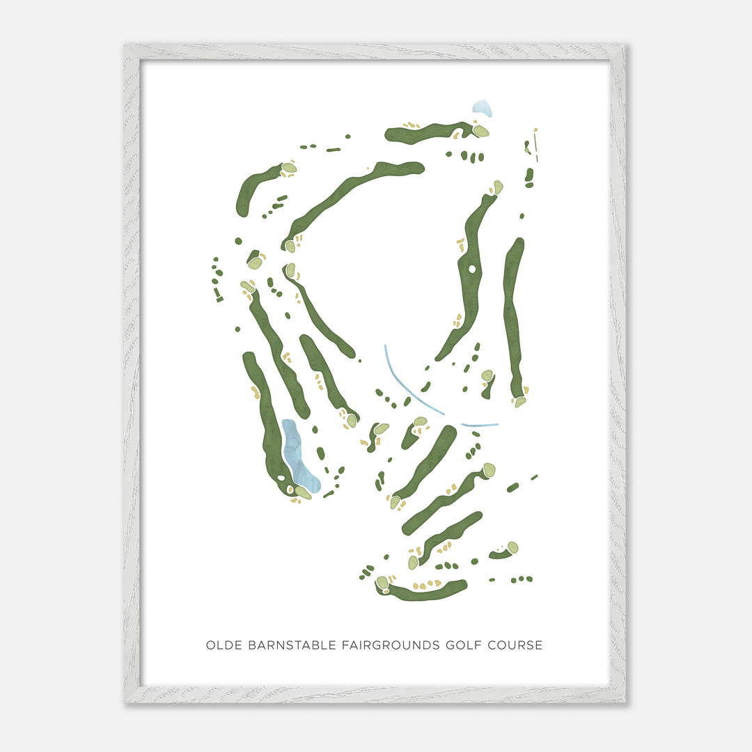 Print of Olde Barnstable Fairgrounds Golf Course Modern Map