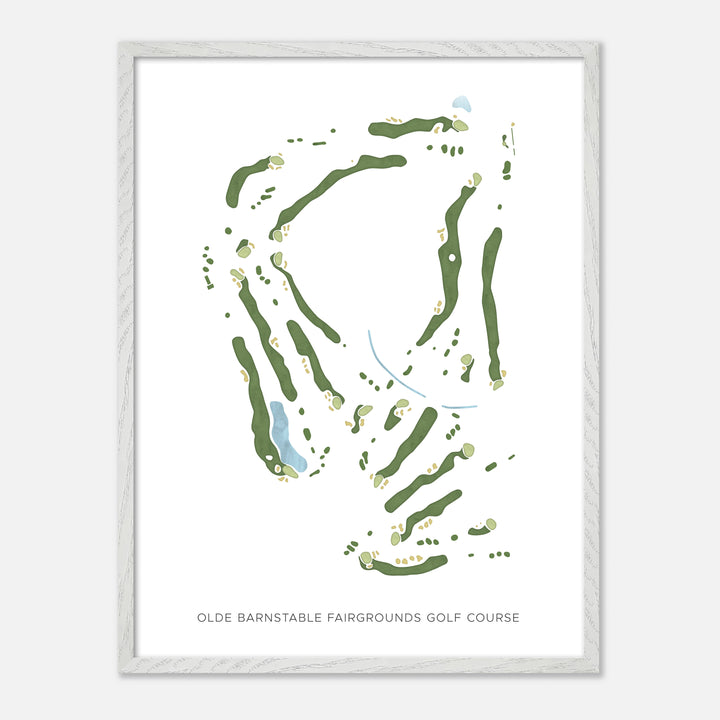 Print of Olde Barnstable Fairgrounds Golf Course Modern Map