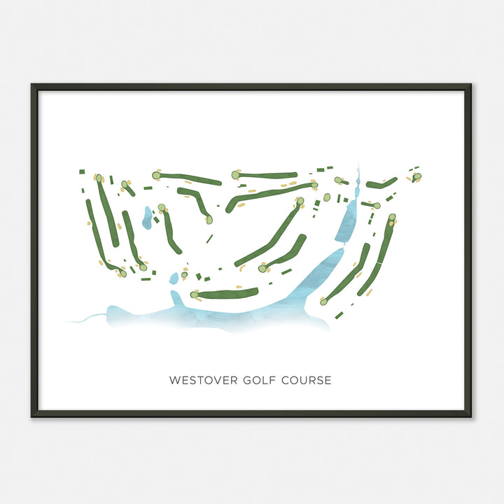 Print of Westover Golf Course Modern Map