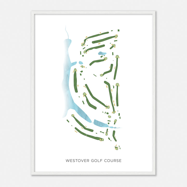 Print of Westover Golf Course Modern Map