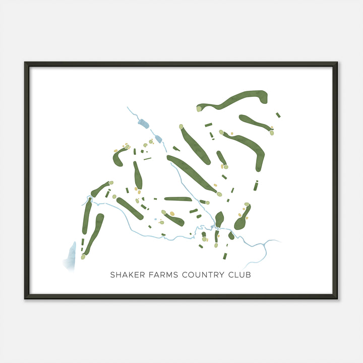 Print of Shaker Farms Country Club Modern Map