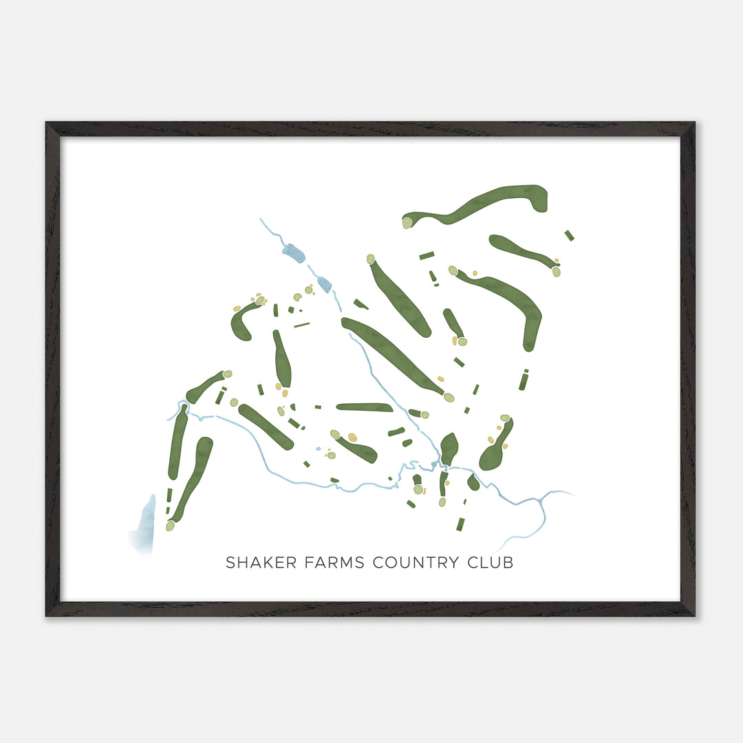 Print of Shaker Farms Country Club Modern Map