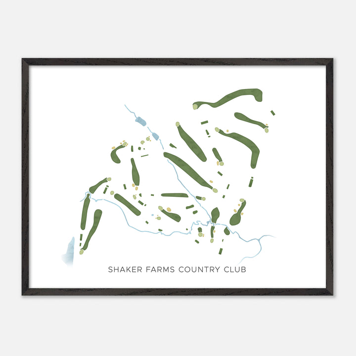 Print of Shaker Farms Country Club Modern Map