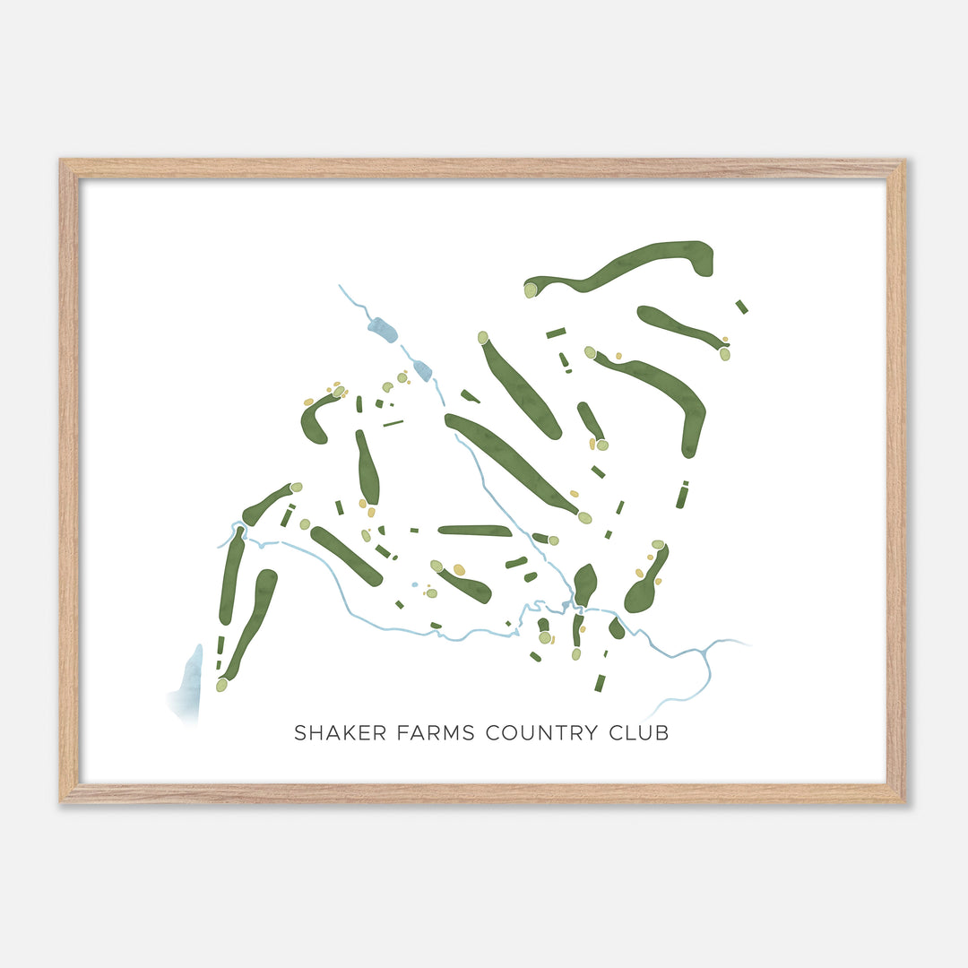 Print of Shaker Farms Country Club Modern Map