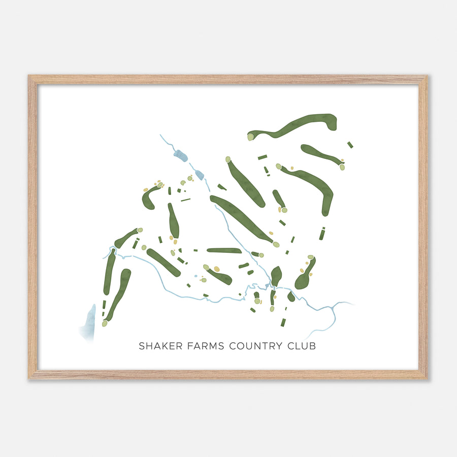 Print of Shaker Farms Country Club Modern Map