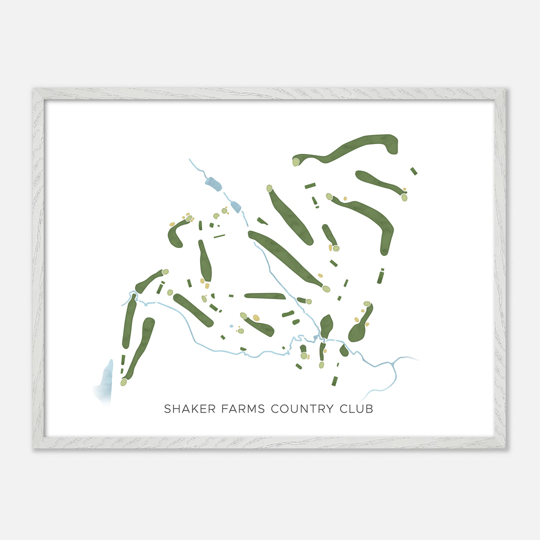 Print of Shaker Farms Country Club Modern Map