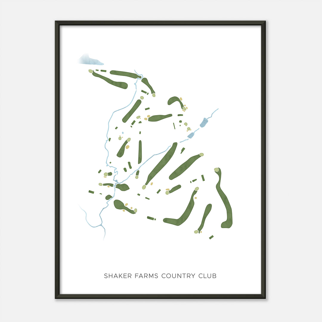 Print of Shaker Farms Country Club Modern Map