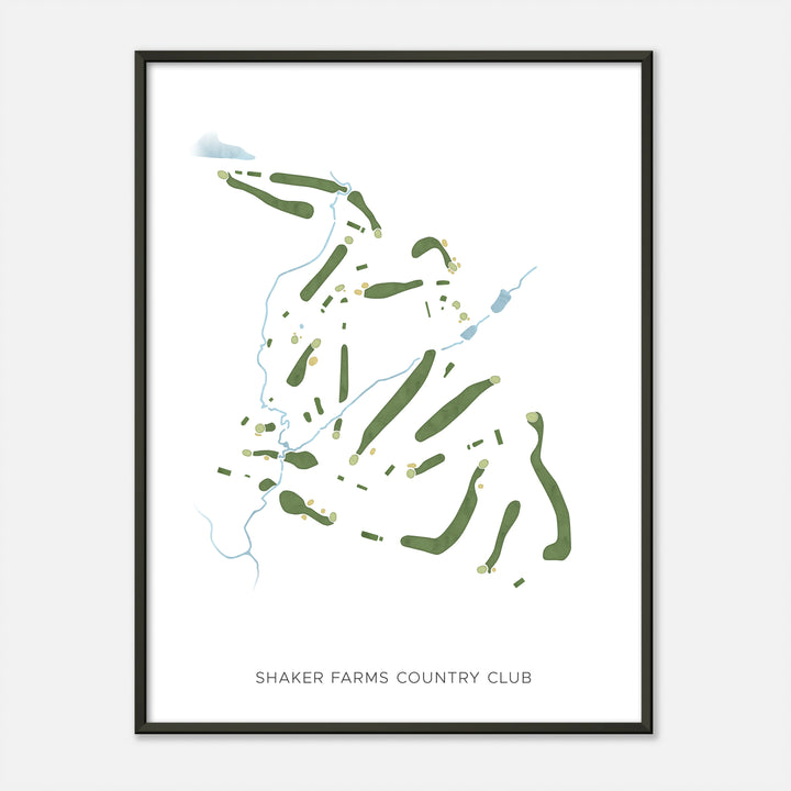 Print of Shaker Farms Country Club Modern Map