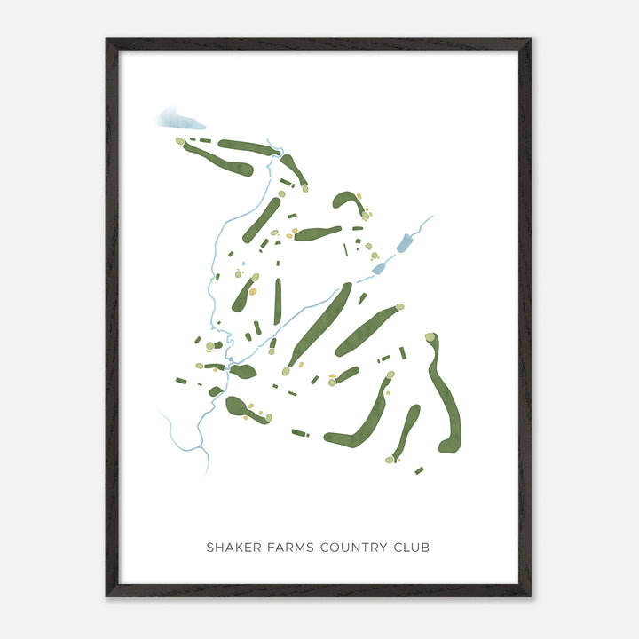 Print of Shaker Farms Country Club Modern Map