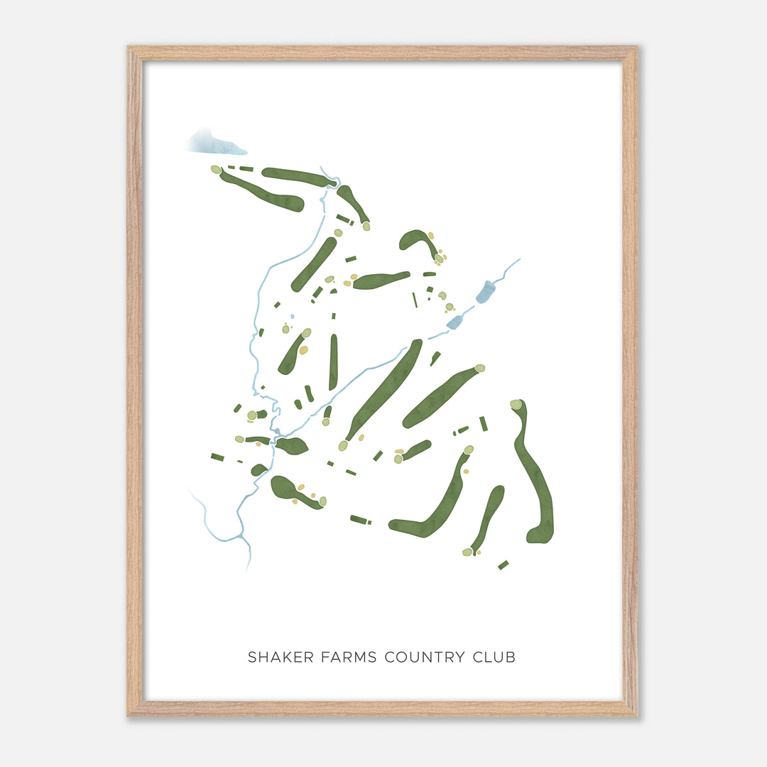 Print of Shaker Farms Country Club Modern Map