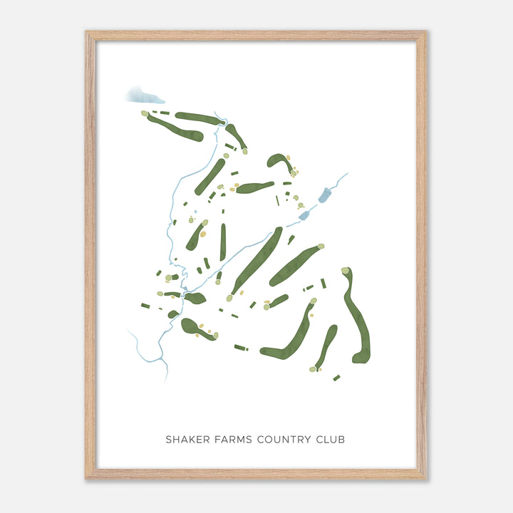 Print of Shaker Farms Country Club Modern Map