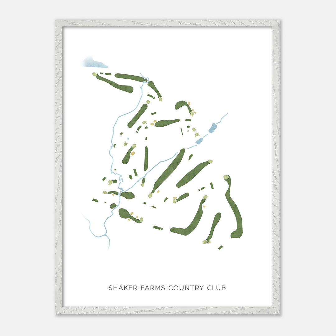 Print of Shaker Farms Country Club Modern Map