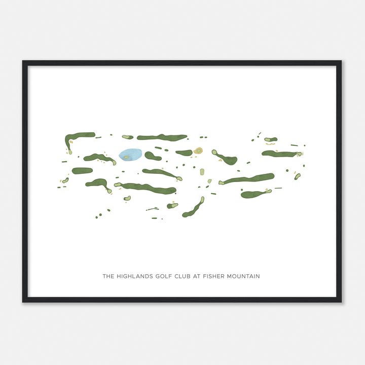 Print of The Highlands Golf Club At Fisher Mountain Modern Map