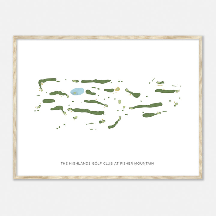 Print of The Highlands Golf Club At Fisher Mountain Modern Map