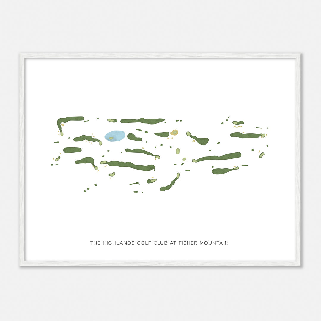 Print of The Highlands Golf Club At Fisher Mountain Modern Map