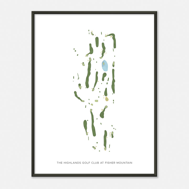 Print of The Highlands Golf Club At Fisher Mountain Modern Map