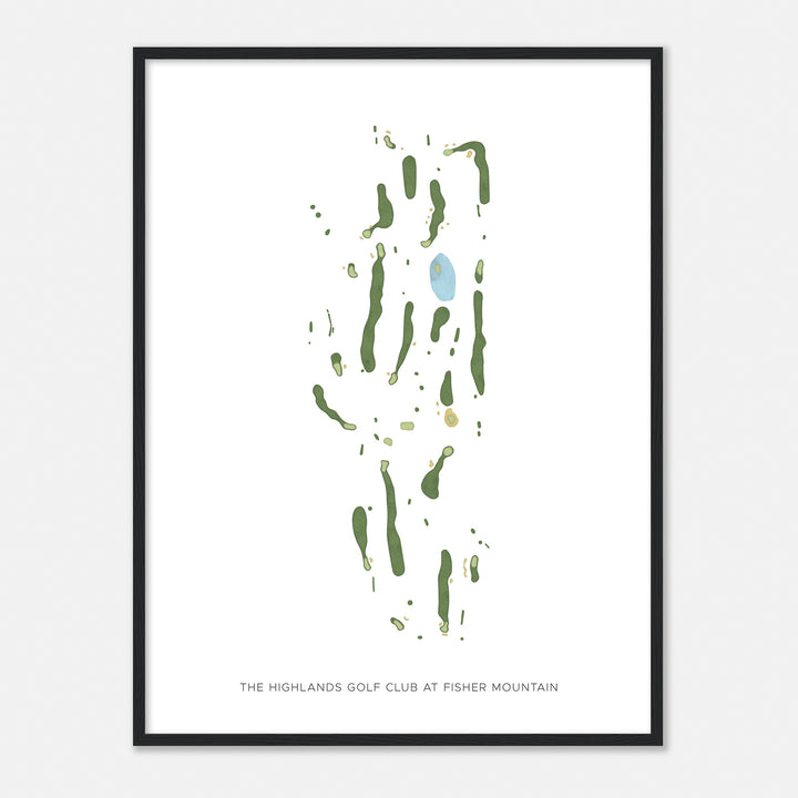 Print of The Highlands Golf Club At Fisher Mountain Modern Map