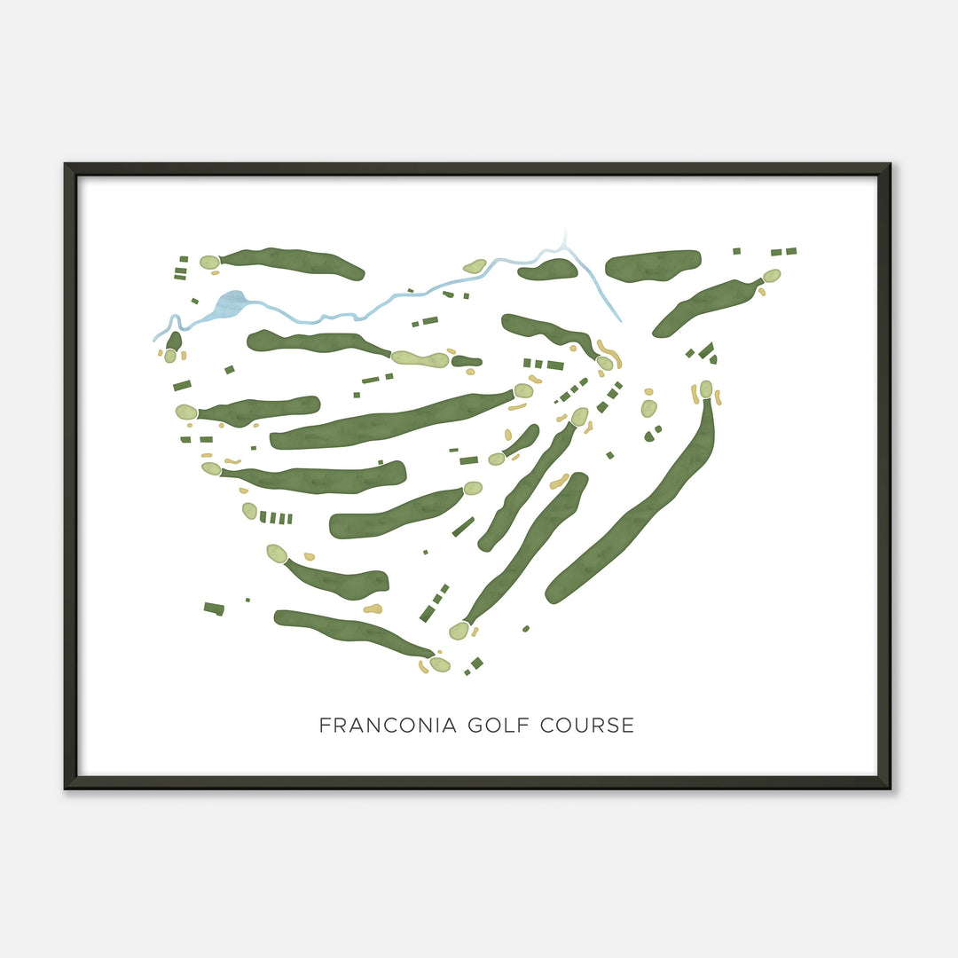 Print of Franconia Golf Course Modern Map