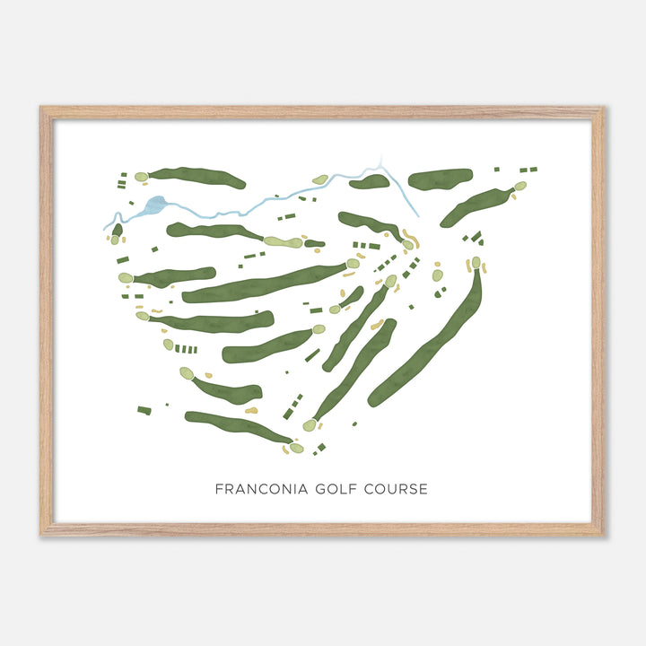 Print of Franconia Golf Course Modern Map