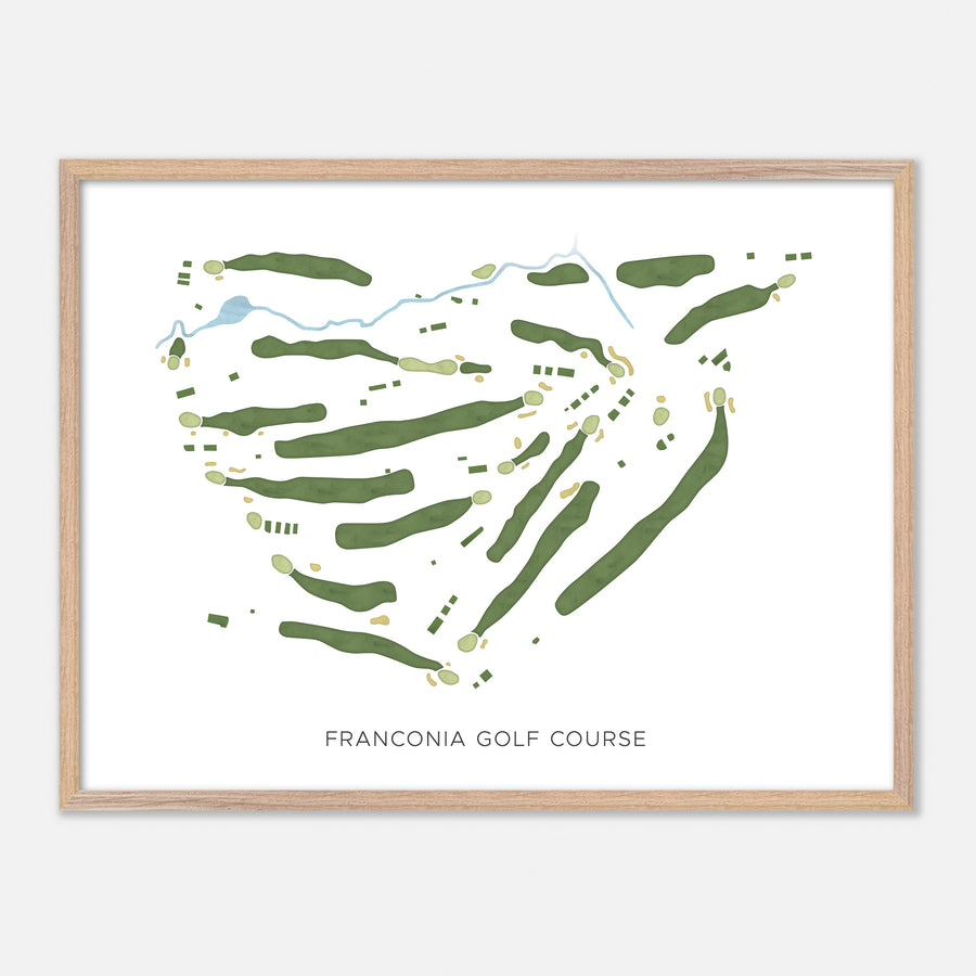 Print of Franconia Golf Course Modern Map