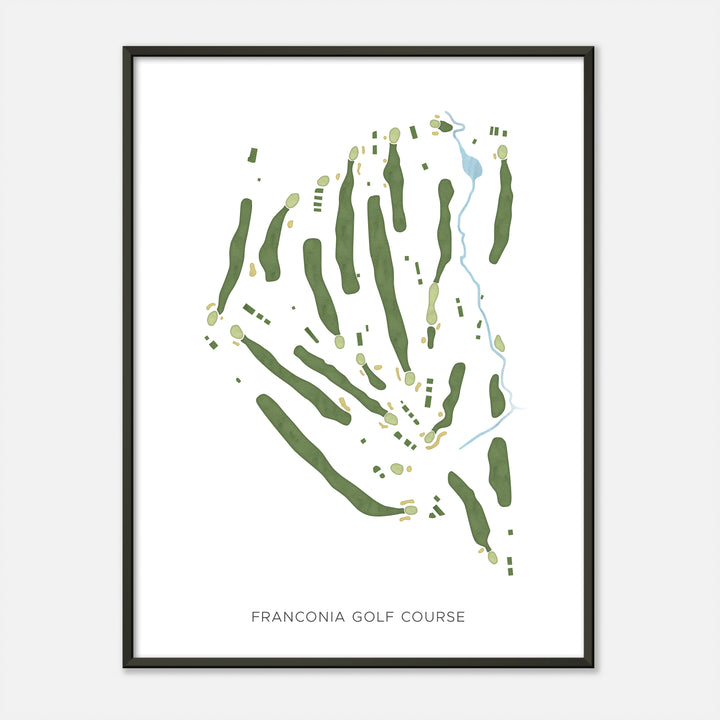 Print of Franconia Golf Course Modern Map