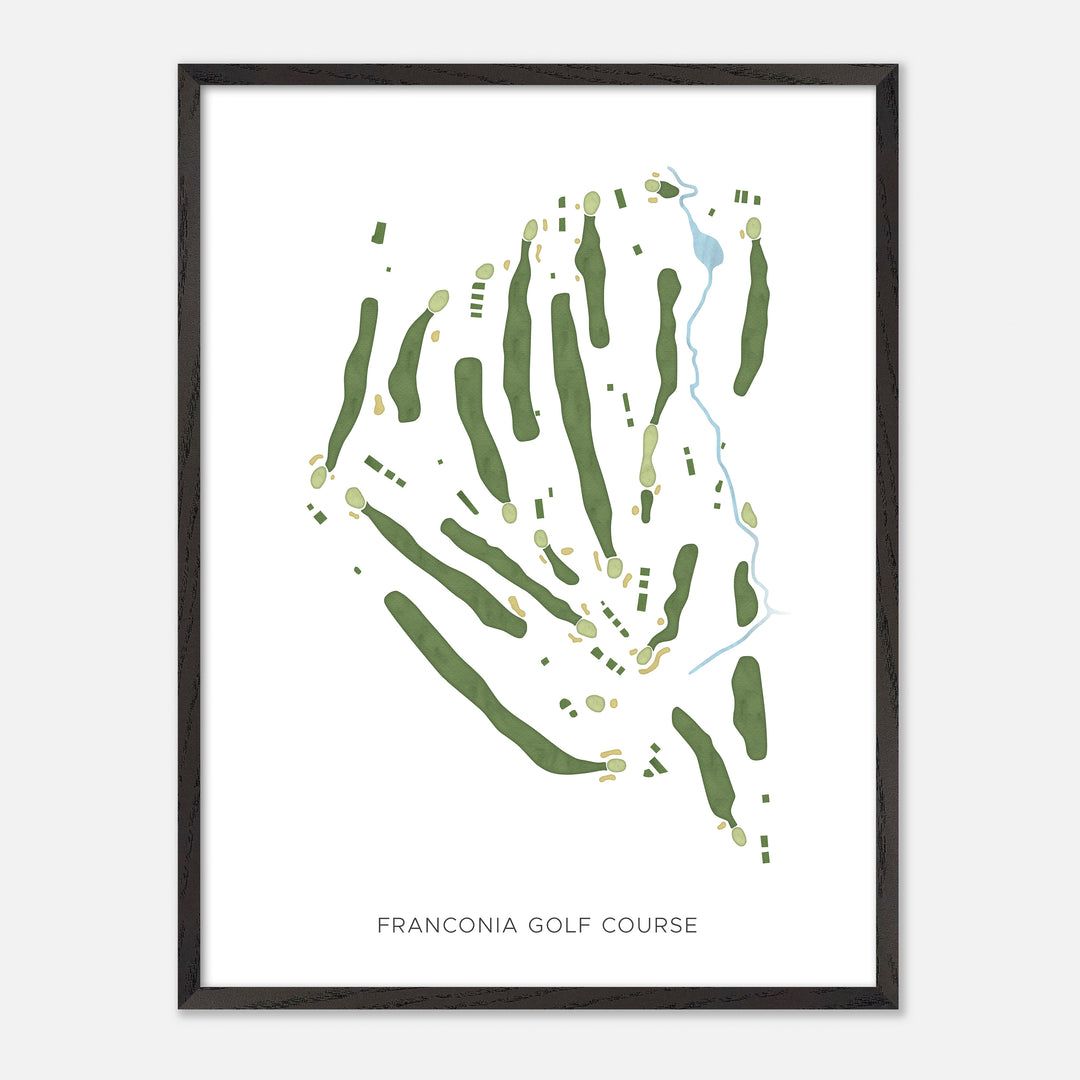 Print of Franconia Golf Course Modern Map