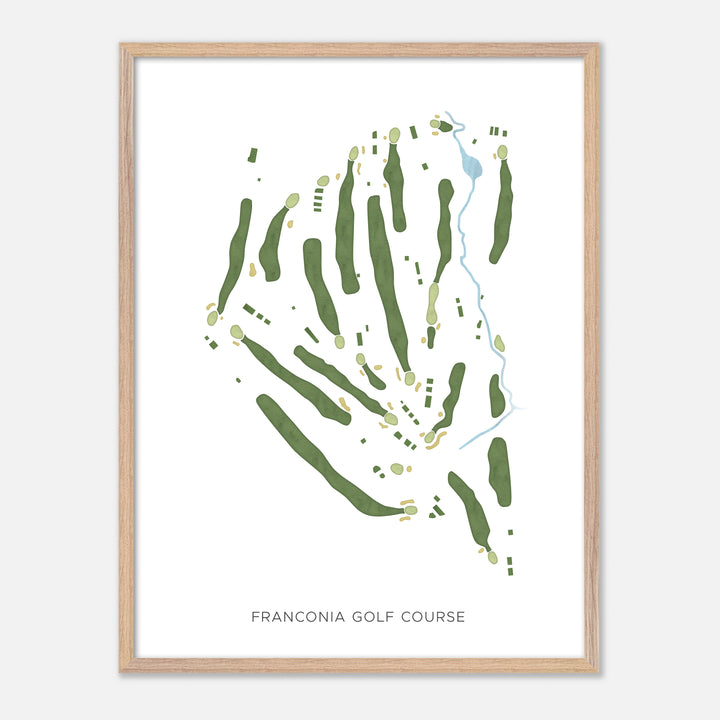 Print of Franconia Golf Course Modern Map